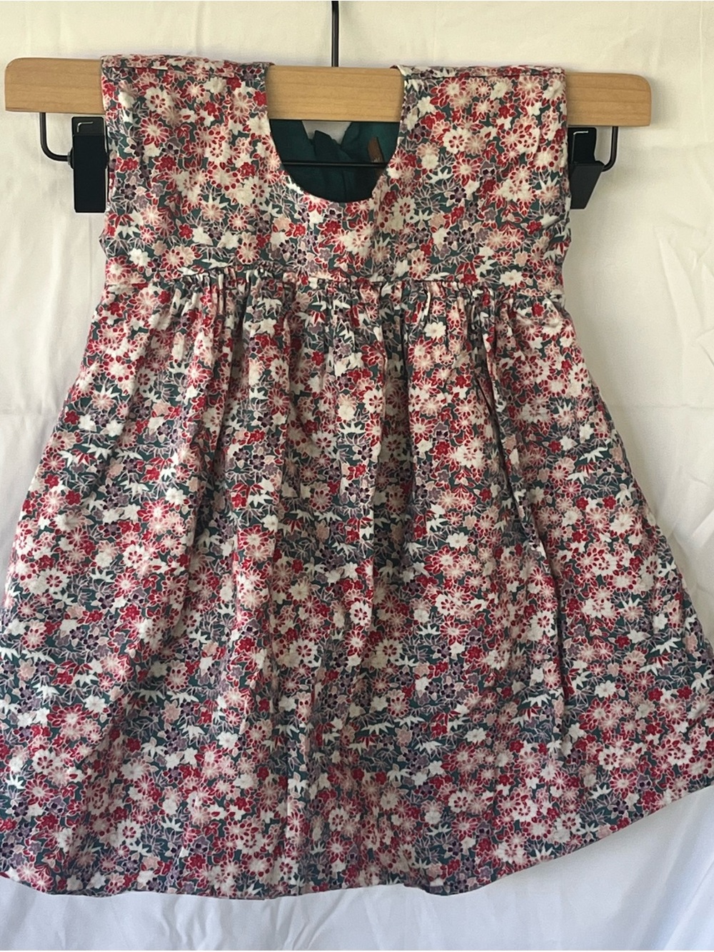 Tea Collection Red and Green Floral Cotton Sundress